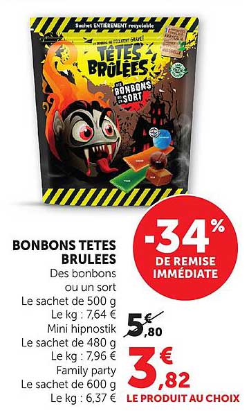 BONBONS TETES BRULEES