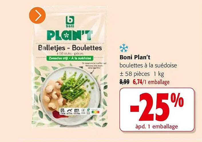 Boni Plan't boulettes à la suédoise