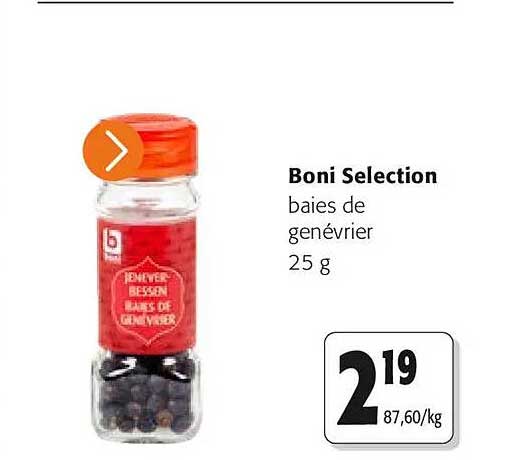 Boni Selection baies de genévrier 25 g