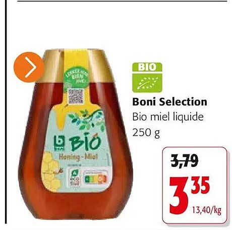 Boni Selection Bio miel liquide 250 g