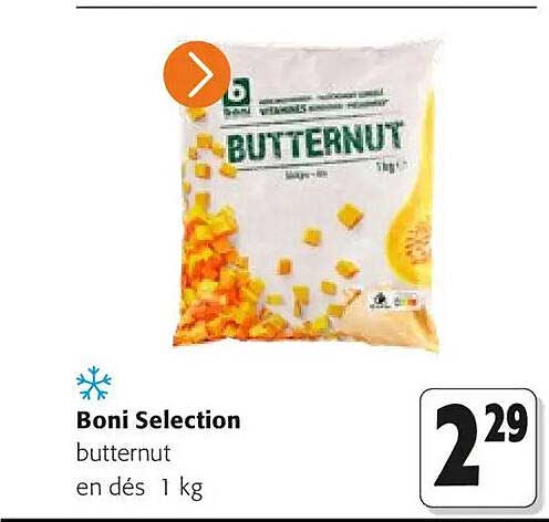 Boni Selection butternut en dés 1 kg