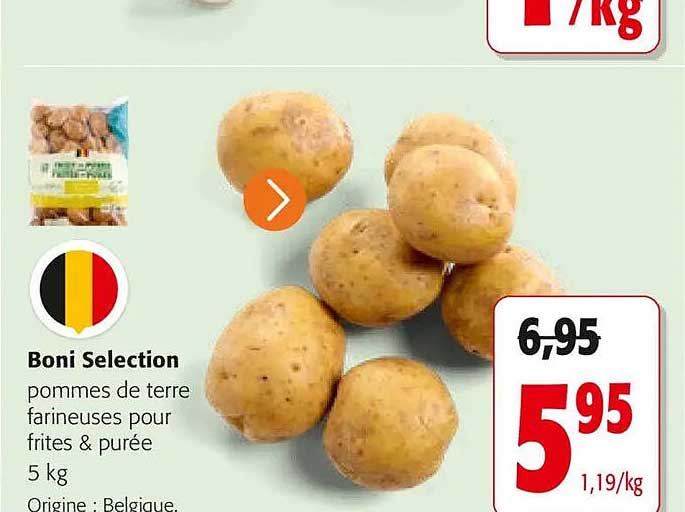 Boni Selection pommes de terre farineuses pour frites & purée 5 kg