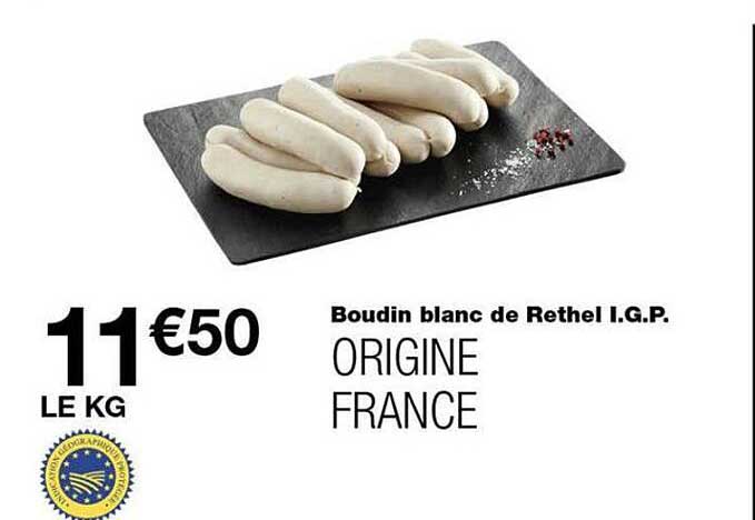 Boudin blanc de Rethel I.G.P. ORIGINE FRANCE