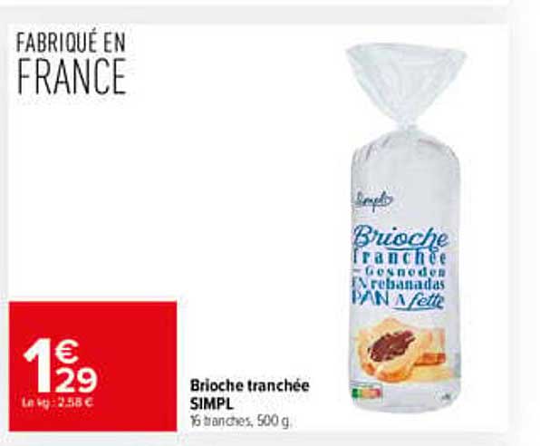 Brioche tranchée SIMPL