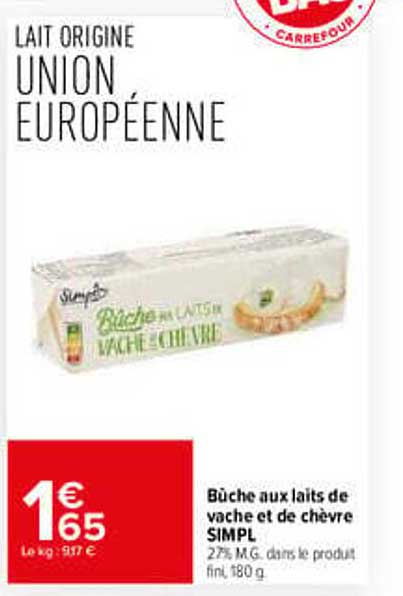 Bûche aux laits de vache et de chèvre SIMPL