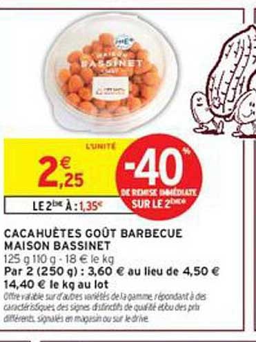 CACAHUÈTES GOÛT BARBECUE MAISON BASSINET