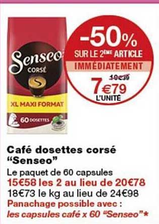 Café dosettes corsé "Senseo"