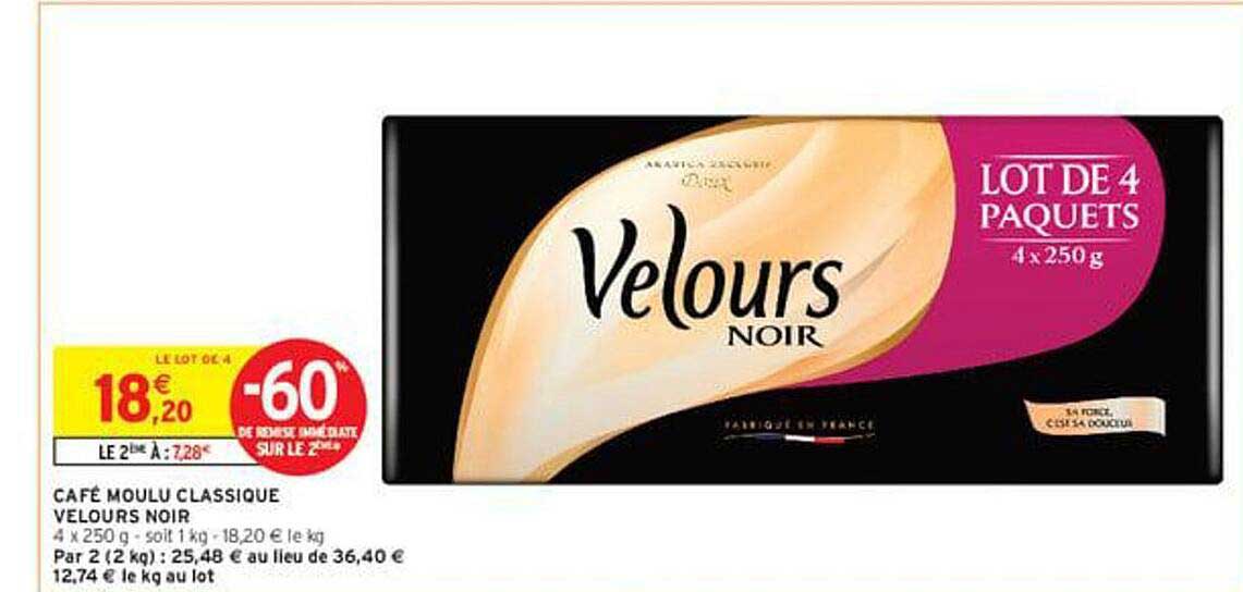 CAFÉ MOULU CLASSIQUE VELOURS NOIR