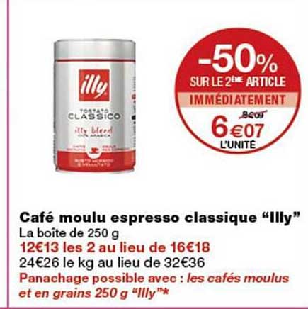 Café moulu espresso classique "Illy"