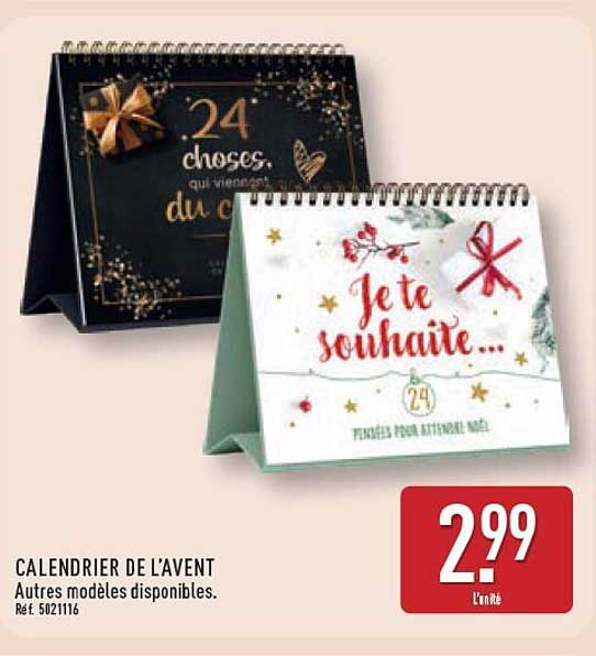 CALENDRIER DE L'AVENT Autres modèles disponibles.
