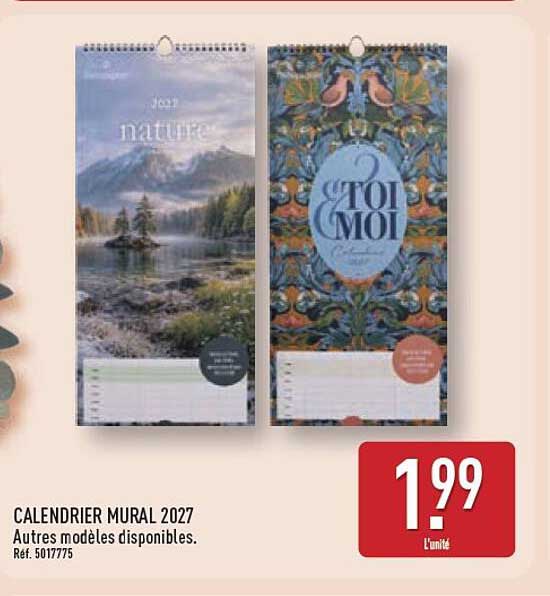 CALENDRIER MURAL 2027 Autres modèles disponibles. Réf. 5017775