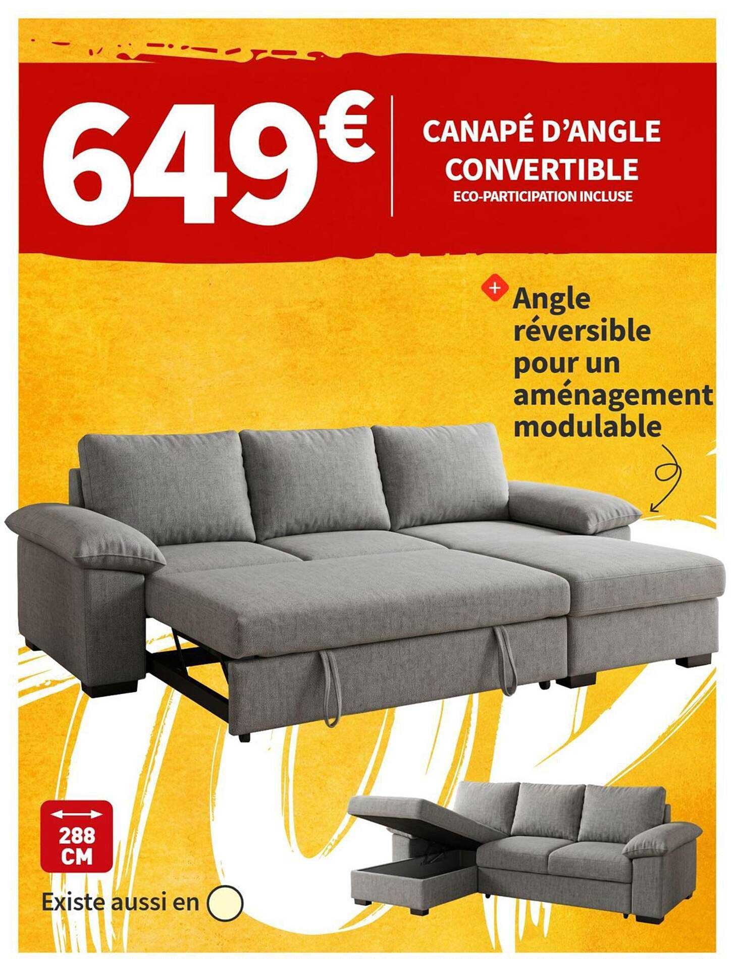 CANAPÉ D’ANGLE CONVERTIBLE