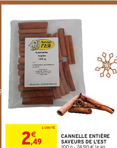 CANNELLE ENTIÈRE SAVEURS DE L’EST