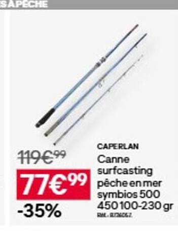 CAPERLAN Canne surfcasting pêche en mer symbios 500 450 100-230 gr