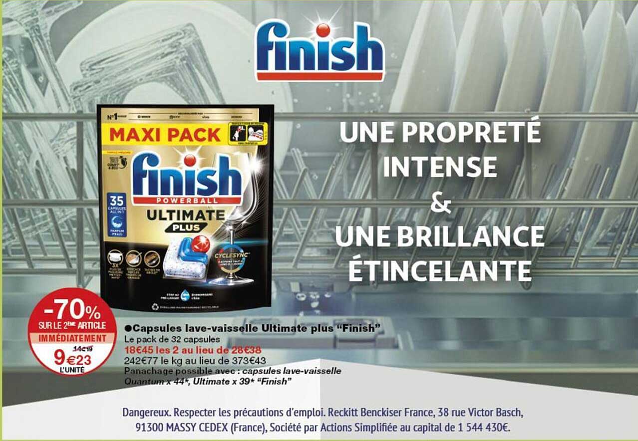 Capsules lave-vaisselle Ultimate plus "Finish"