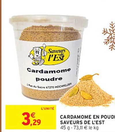 CARDAMOME EN POUDRE SAVEURS DE L'EST