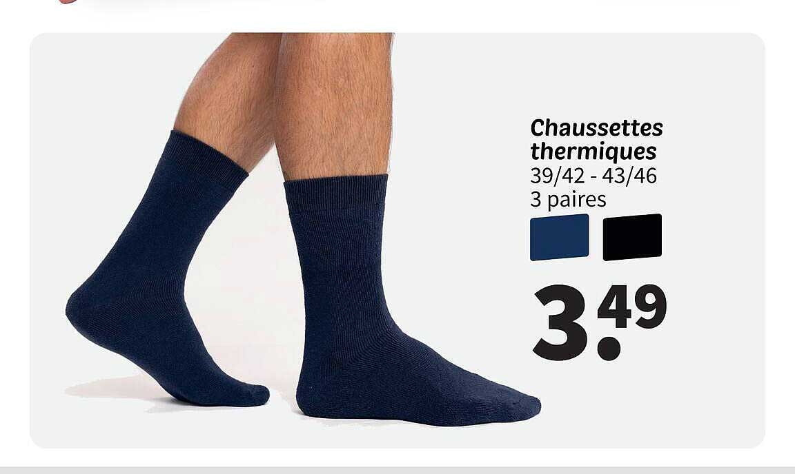 Chaussettes thermiques 39/42 - 43/46 3 paires
