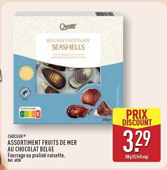 CHOCEUR® ASSORTIMENT FRUITS DE MER AU CHOCOLAT BELGE