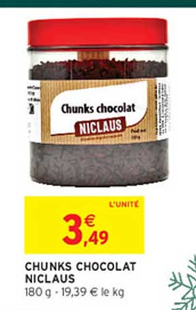 CHUNKS CHOCOLAT NICLAUS
