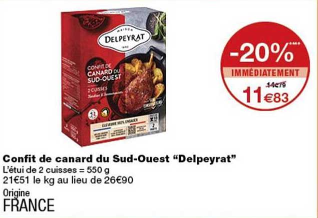 Confit de canard du Sud-Ouest “Delpeyrat”