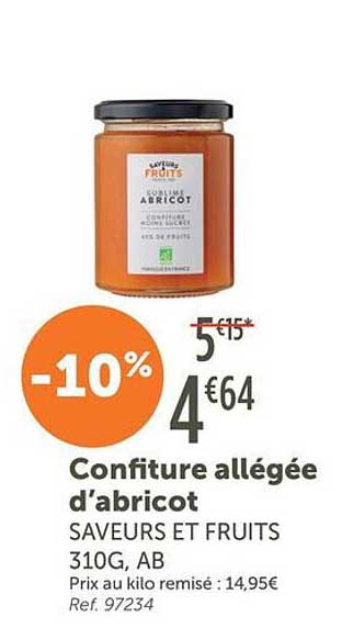 Confiture allégée d’abricot