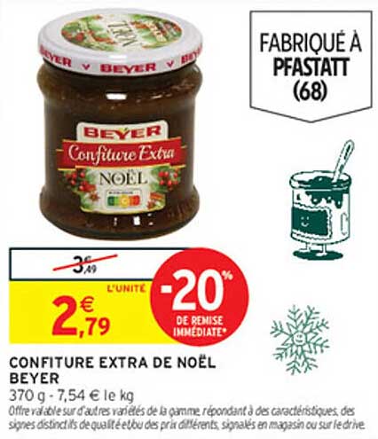 CONFITURE EXTRA DE NOËL BEYER