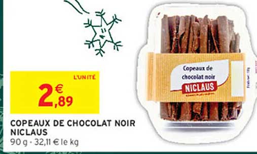 COPEAUX DE CHOCOLAT NOIR NICLAUS