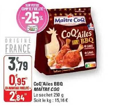 CoQ’Ailes BBQ MAÎTRE COQ