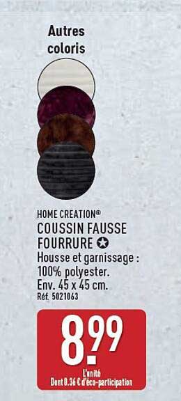 COUSSIN FAUSSE FOURRURE