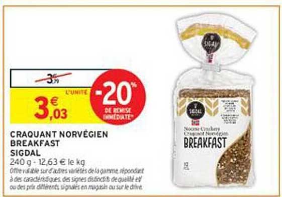 CRAQUANT NORVÉGIEN BREAKFAST SIGDAL
