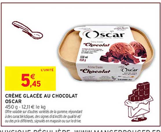 CRÈME GLACÉE AU CHOCOLAT OSCAR