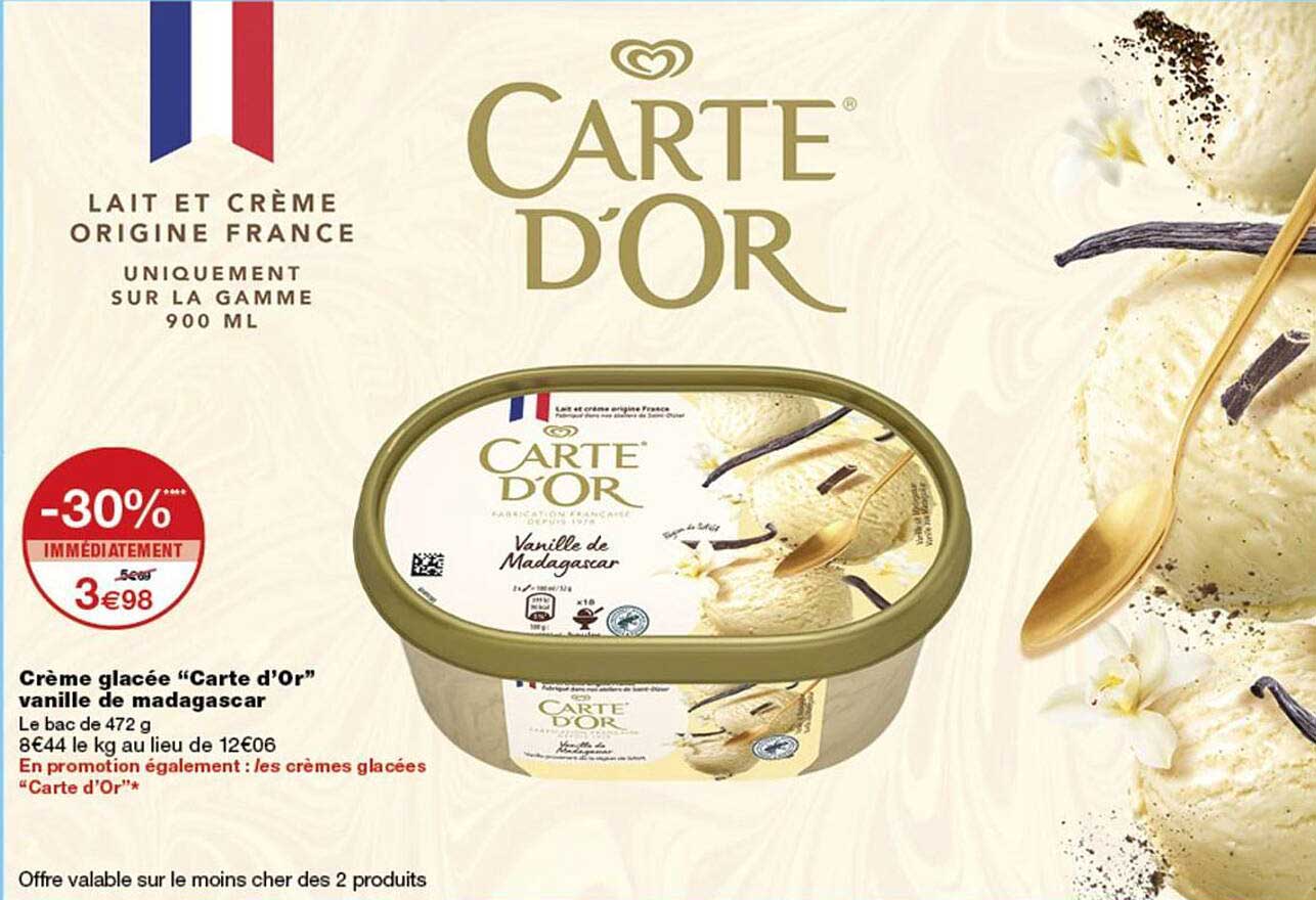 Crème glacée “Carte d’Or” vanille de madagascar