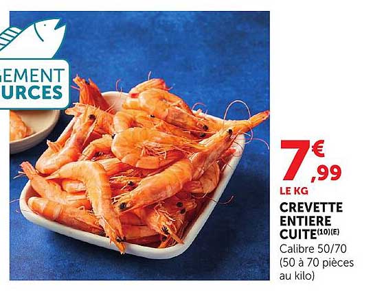CREVETTE ENTIERE CUITE(10)(E)