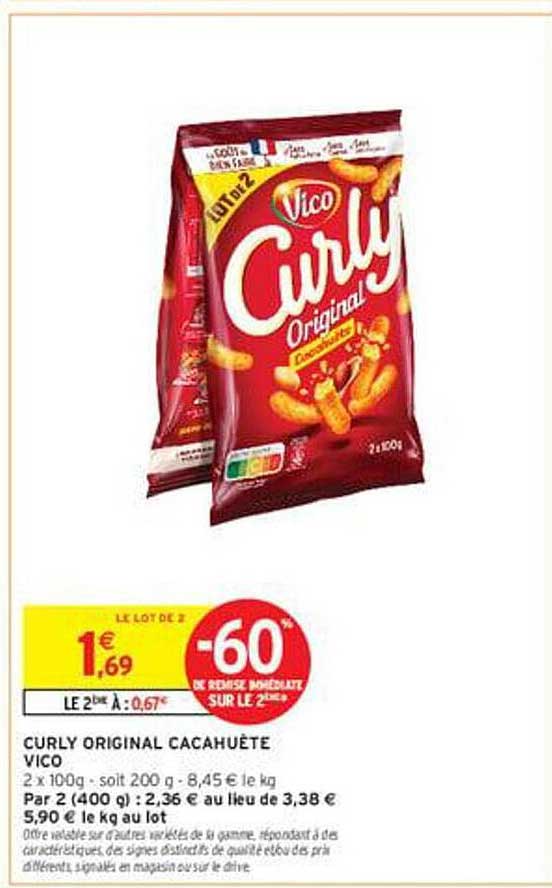 CURLY ORIGINAL CACAHUÈTE VICO
