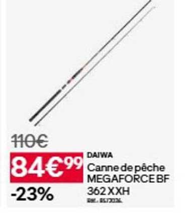 DAIWA Canne de pêche MEGAFORCE BF 362 XXH