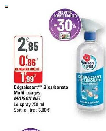Dégraissant** Bicarbonate Multi-usages MAISON NET