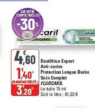 Dentifrice Expert Anti-caries Protection Longue Durée Soin Complet FLUOCARIL