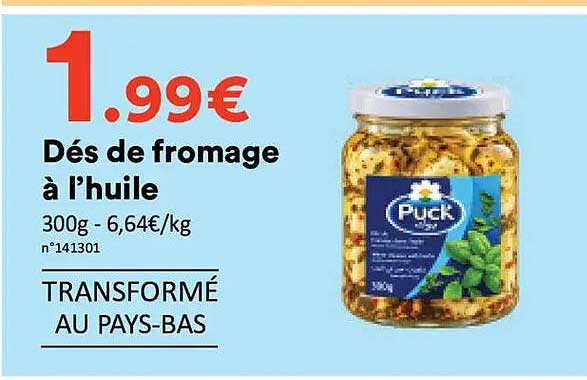 Dés de fromage à l’huile