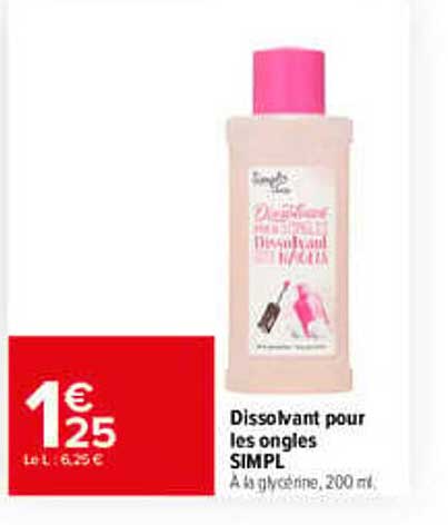 Dissolvant pour les ongles SIMPL