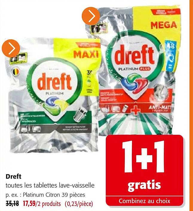 Dreft toutes les tablettes lave-vaisselle