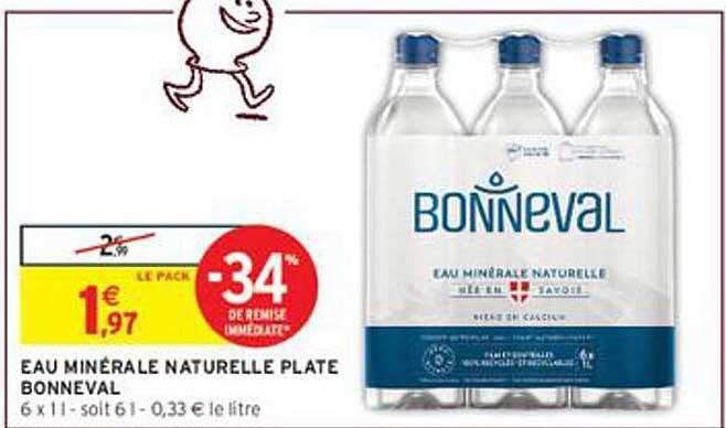 EAU MINÉRALE NATURELLE PLATE BONNEVAL