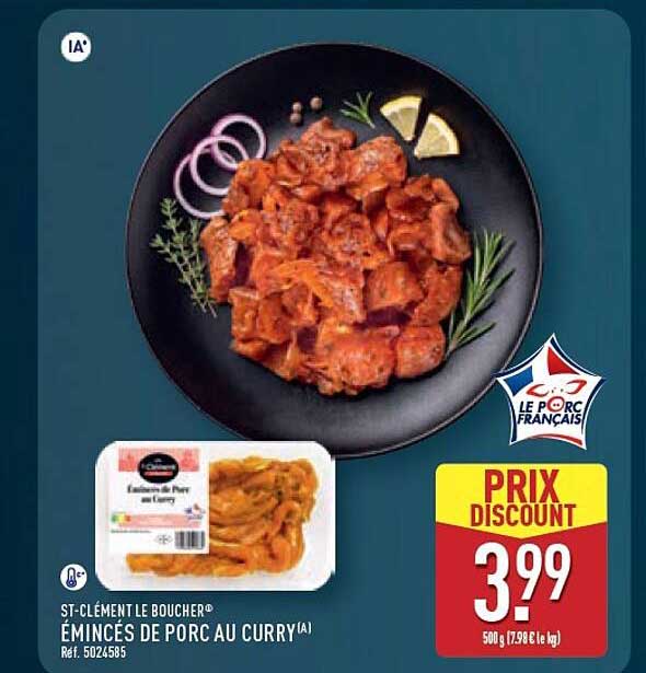 ÉMINCÉS DE PORC AU CURRY(A)