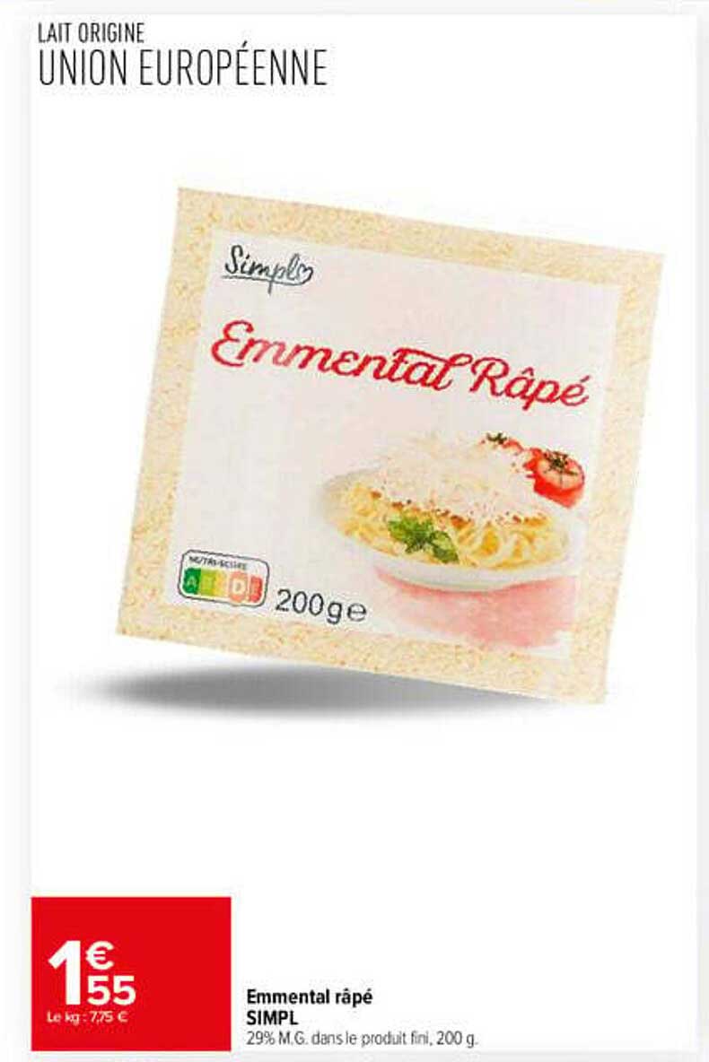 Emmental râpé SIMPL