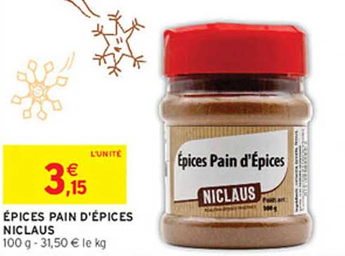 ÉPICES PAIN D’ÉPICES NICLAUS