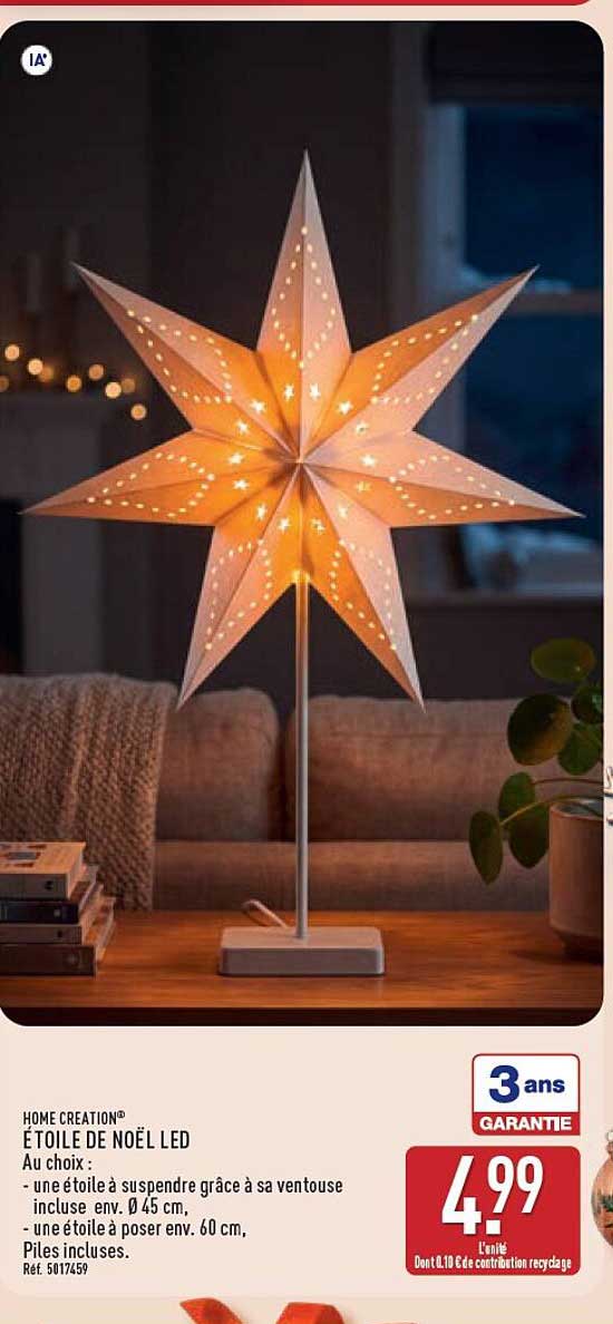ÉTOILE DE NOËL LED