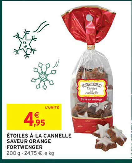 ÉTOILES À LA CANNELLE SAVEUR ORANGE FORTWENGER