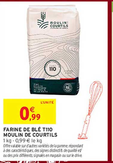 FARINE DE BLÉ T110 MOULIN DE COURTILS