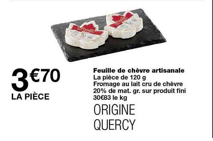 Feuille de chèvre artisanale