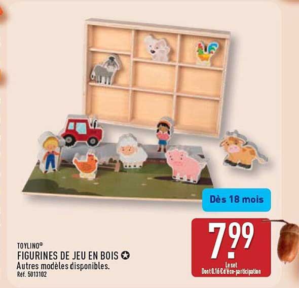 FIGURINES DE JEU EN BOIS