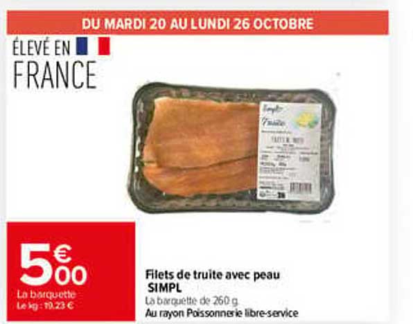 Filets de truite avec peau SIMPL
